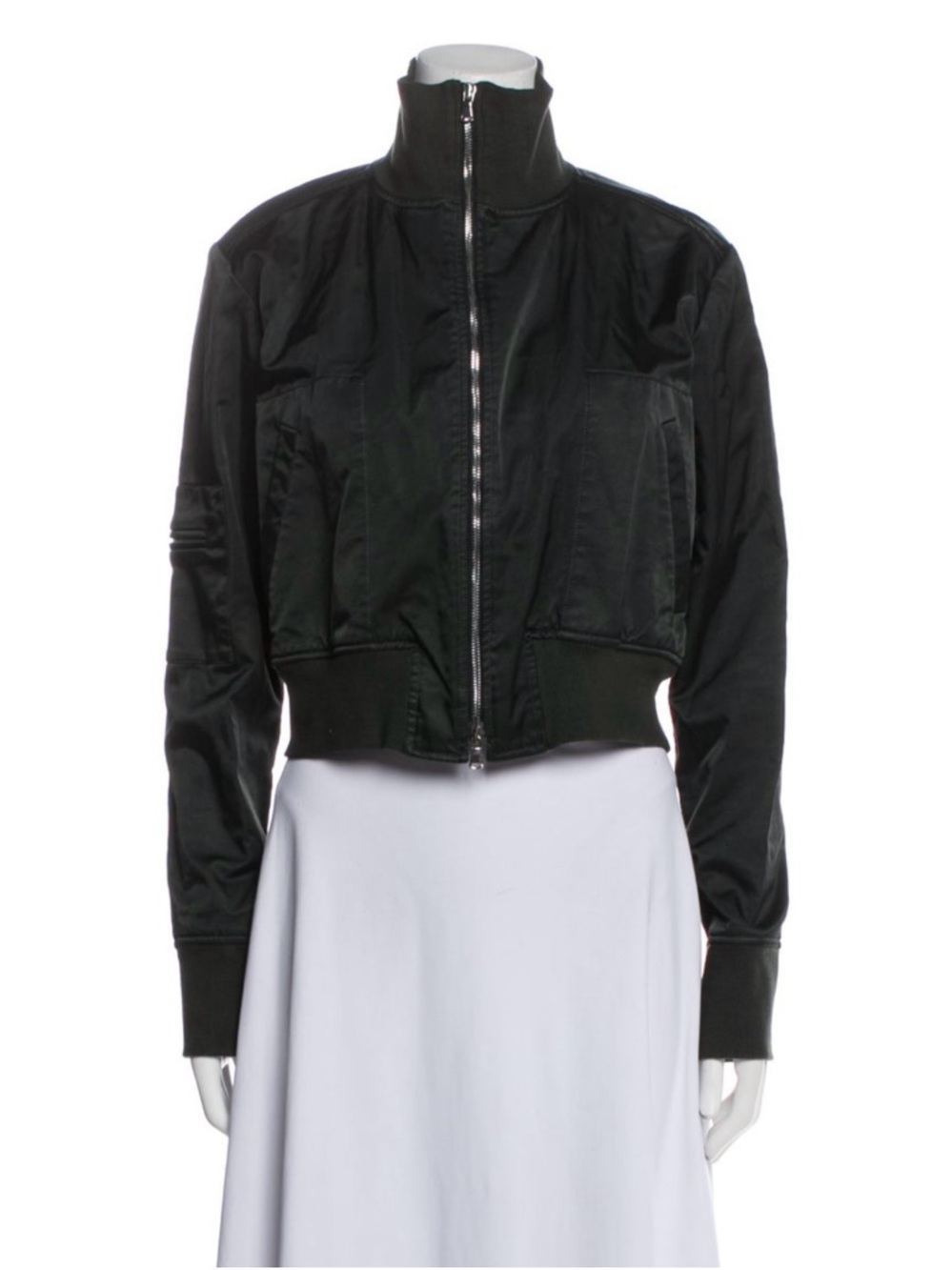 KES Cropped Aviator Bomber Jacket